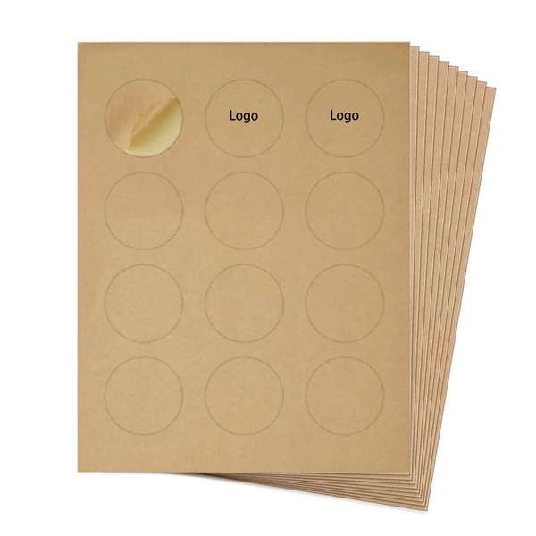 1.5" Round Kraft Gift Box Seal Label - 1.5" Round Kraft Gift Box Seal Label - Image 0 of 3
