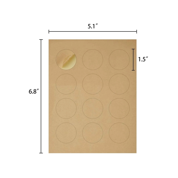 1.5" Round Kraft Gift Box Seal Label - 1.5" Round Kraft Gift Box Seal Label - Image 1 of 3
