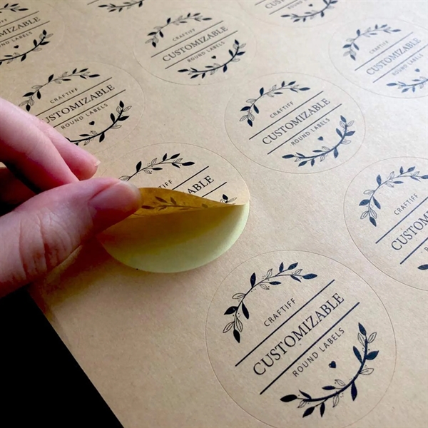 1.5" Round Kraft Gift Box Seal Label - 1.5" Round Kraft Gift Box Seal Label - Image 2 of 3