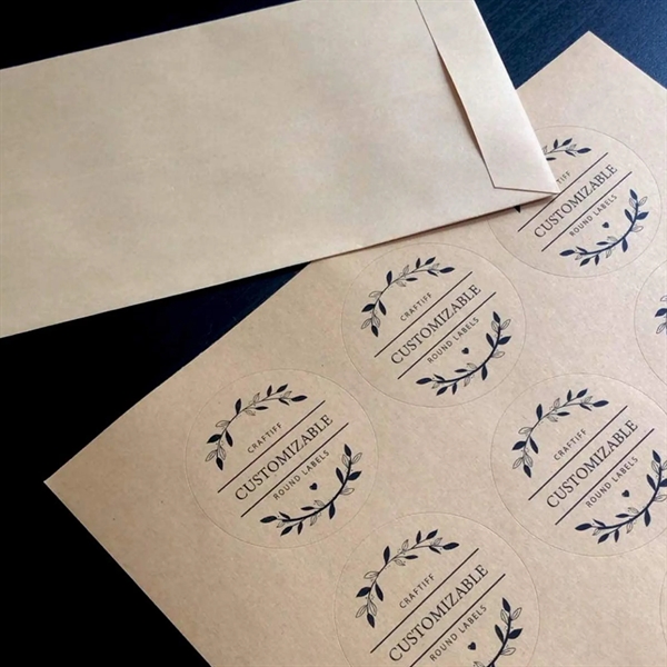 1.5" Round Kraft Gift Box Seal Label - 1.5" Round Kraft Gift Box Seal Label - Image 3 of 3