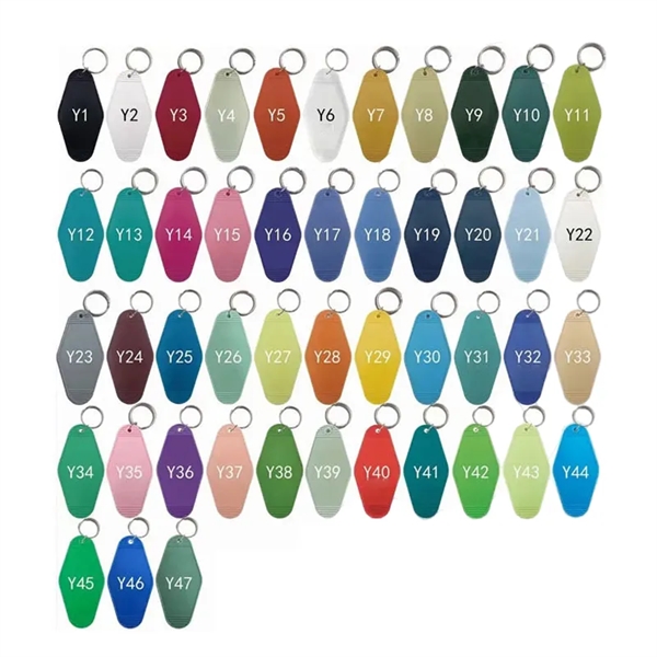 Full color Plastic Vintage Motel Hotel Keychain Tag - Full color Plastic Vintage Motel Hotel Keychain Tag - Image 2 of 47