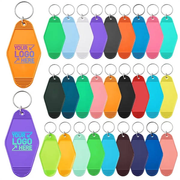 Full color Plastic Vintage Motel Hotel Keychain Tag - Full color Plastic Vintage Motel Hotel Keychain Tag - Image 0 of 47