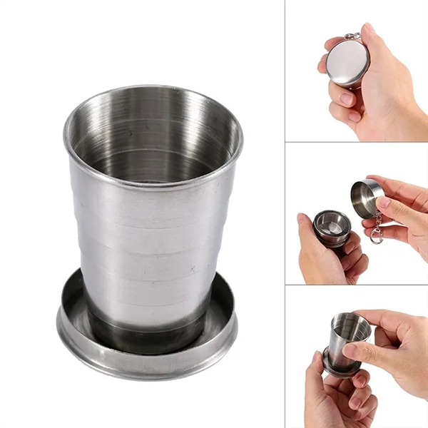 5oz Stainless Steel Camping Folding Cup - 5oz Stainless Steel Camping Folding Cup - Image 0 of 0