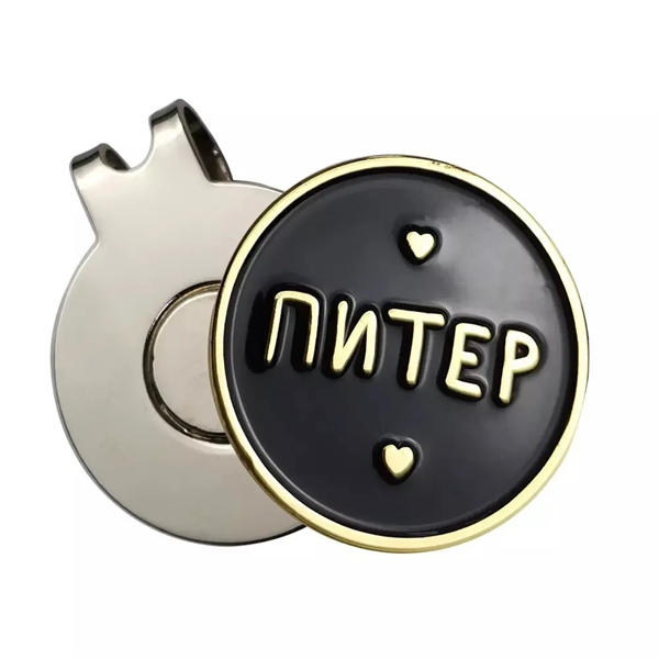Golf Hat Clip With Full Color Ball Marker - Golf Hat Clip With Full Color Ball Marker - Image 0 of 2