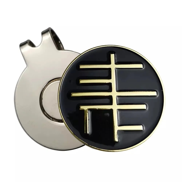 Golf Hat Clip With Full Color Ball Marker - Golf Hat Clip With Full Color Ball Marker - Image 1 of 2