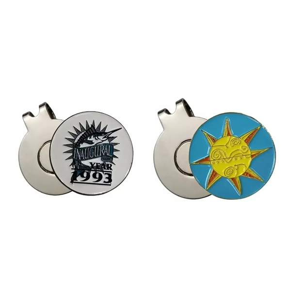 Golf Hat Clip With Full Color Ball Marker - Golf Hat Clip With Full Color Ball Marker - Image 2 of 2
