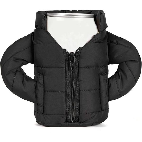 Zippered Puffy Jacket Can Coolie - Zippered Puffy Jacket Can Coolie - Image 2 of 2
