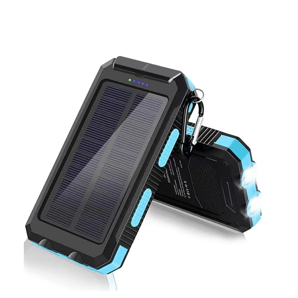 8000mah Waterproof Compass Solar Power Bank w/Flashlight - 8000mah Waterproof Compass Solar Power Bank w/Flashlight - Image 5 of 8