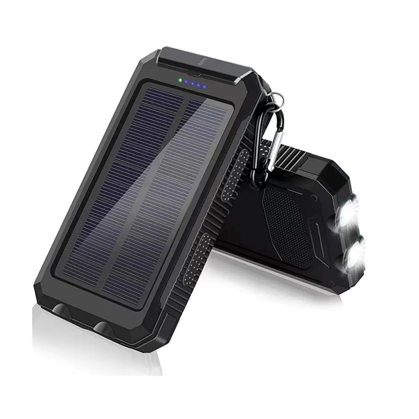 8000mah Waterproof Compass Solar Power Bank w/Flashlight - 8000mah Waterproof Compass Solar Power Bank w/Flashlight - Image 7 of 8