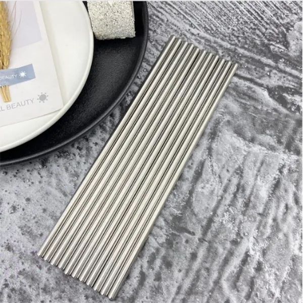 Reusable Stainless Steel Metal Straws 266MM*6MM - Reusable Stainless Steel Metal Straws 266MM*6MM - Image 1 of 3
