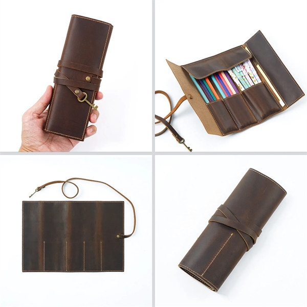 PU Leather Pencil case With Rope - PU Leather Pencil case With Rope - Image 4 of 4