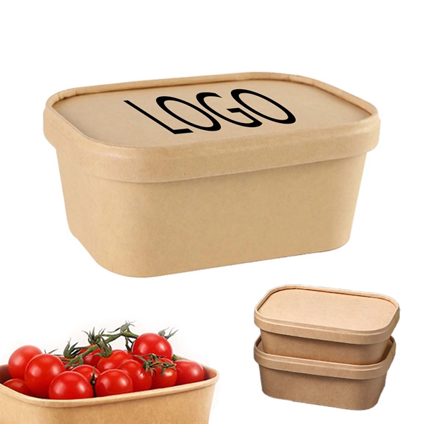 25.4 Oz Kraft Paper Bowls With Lids - 25.4 Oz Kraft Paper Bowls With Lids - Image 0 of 1