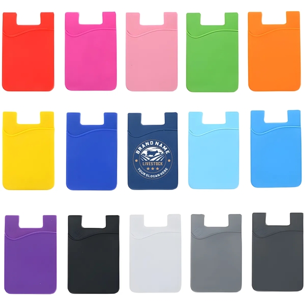 Stick-on Silicone Phone Back Pocket Wallet Card Holder - Stick-on Silicone Phone Back Pocket Wallet Card Holder - Image 4 of 4