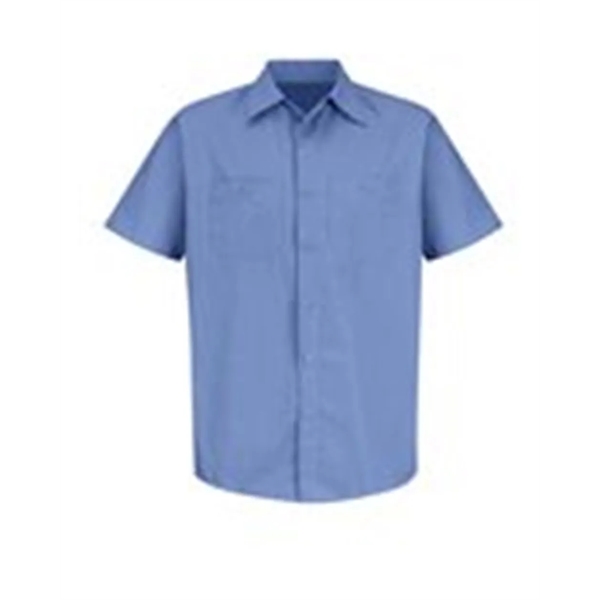 Red Kap Men's Tall Industrial Stripe Short Sleeve Work Shirt - Red Kap Men's Tall Industrial Stripe Short Sleeve Work Shirt - Image 0 of 2