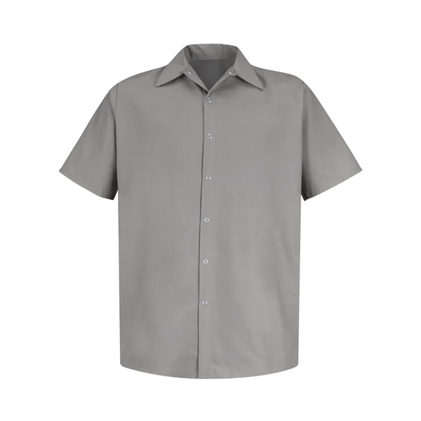 Red Kap Specialized Short Sleeve Pocketless Work Shirt - Red Kap Specialized Short Sleeve Pocketless Work Shirt - Image 3 of 10