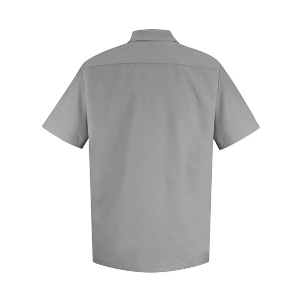 Red Kap Specialized Short Sleeve Pocketless Work Shirt - Red Kap Specialized Short Sleeve Pocketless Work Shirt - Image 4 of 10