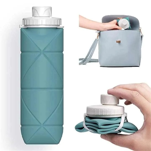 Silicone Collapsible squeeze water bottle - Silicone Collapsible squeeze water bottle - Image 0 of 2