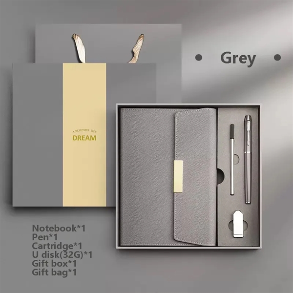 Luxury Gift Set A5 Notebook, 32G USB Flash Drive & Pen - Luxury Gift Set A5 Notebook, 32G USB Flash Drive & Pen - Image 8 of 9