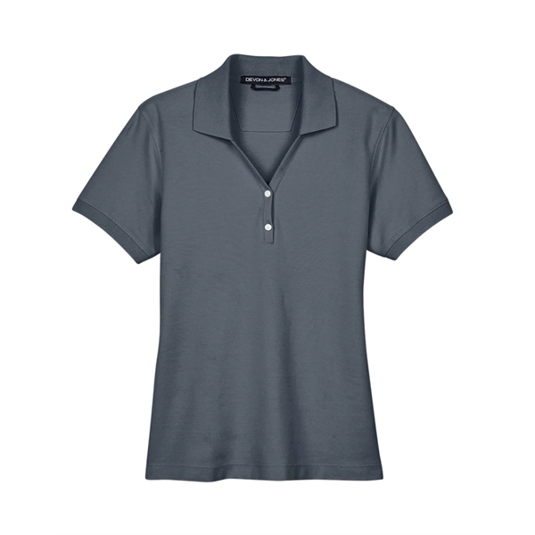 Devon & Jones Ladies' Pima Pique Y-Collar Polo - Devon & Jones Ladies' Pima Pique Y-Collar Polo - Image 83 of 142