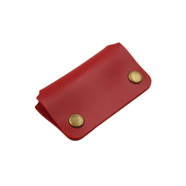 Rectangular Leather Earbud Cable Organizer Cord Wrap Winder - Rectangular Leather Earbud Cable Organizer Cord Wrap Winder - Image 7 of 8