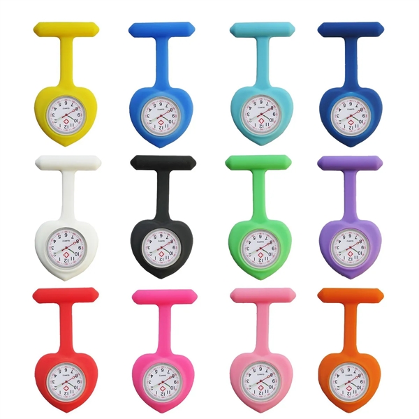 Pocket Silicone Clip Brooch Pin Nurse Watch - Pocket Silicone Clip Brooch Pin Nurse Watch - Image 2 of 9