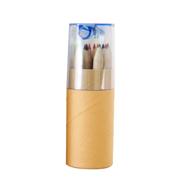 12 Piece Colored Pencil Set In Tube With Sharpener - 12 Piece Colored Pencil Set In Tube With Sharpener - Image 2 of 5