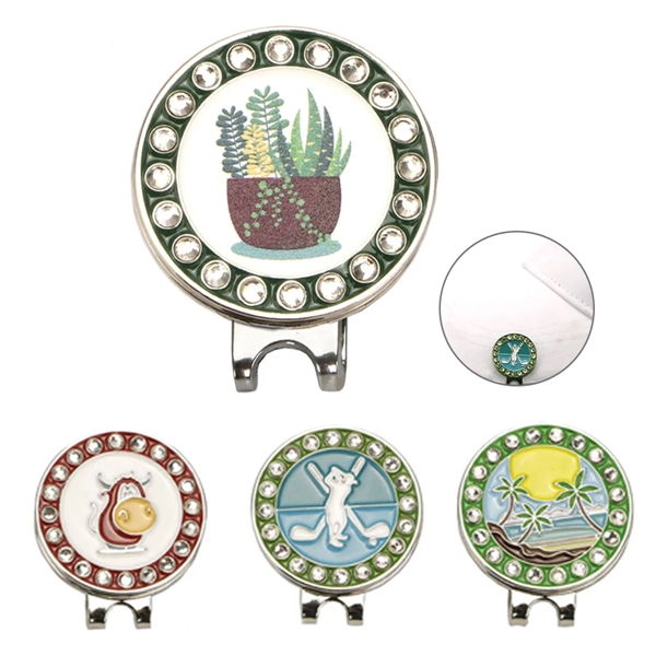 Rhinestone Hat Clip with Ball Marker - Rhinestone Hat Clip with Ball Marker - Image 0 of 5