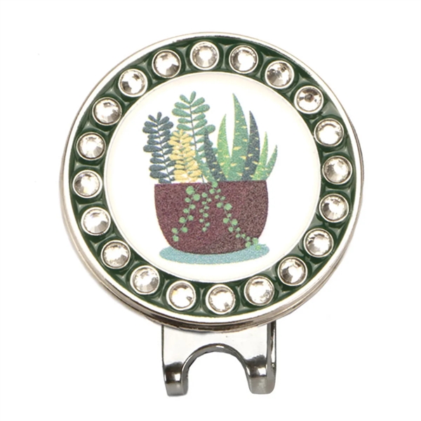 Rhinestone Hat Clip with Ball Marker - Rhinestone Hat Clip with Ball Marker - Image 3 of 5