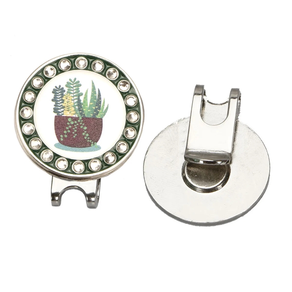 Rhinestone Hat Clip with Ball Marker - Rhinestone Hat Clip with Ball Marker - Image 4 of 5