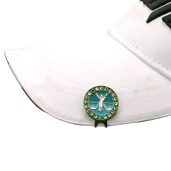 Rhinestone Hat Clip with Ball Marker - Rhinestone Hat Clip with Ball Marker - Image 5 of 5