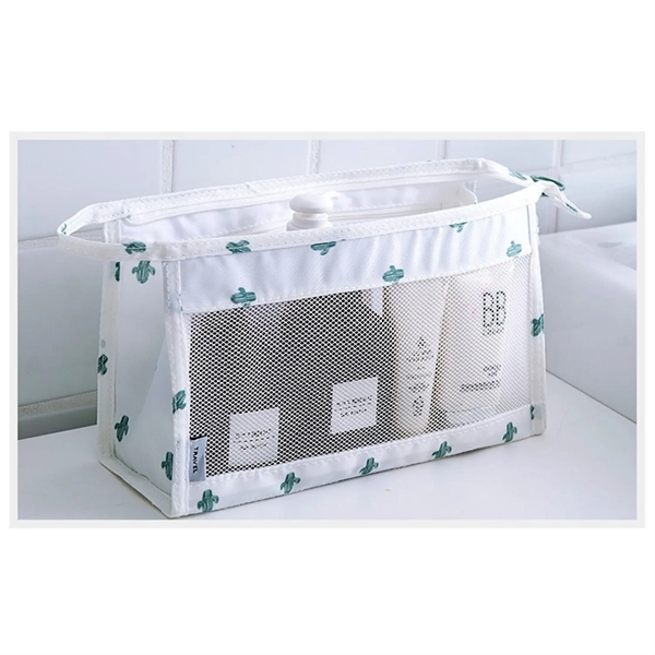 Mesh Cosmetic Zippered Makeup Bag - Mesh Cosmetic Zippered Makeup Bag - Image 1 of 4