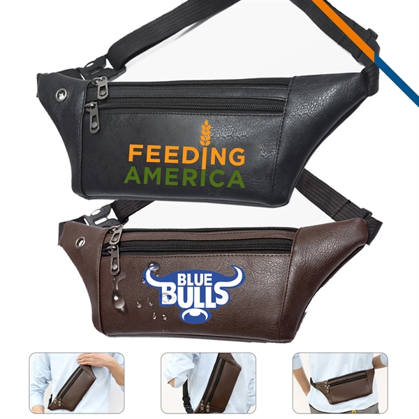 Perrin PU Leather Fanny Pack - Perrin PU Leather Fanny Pack - Image 0 of 4