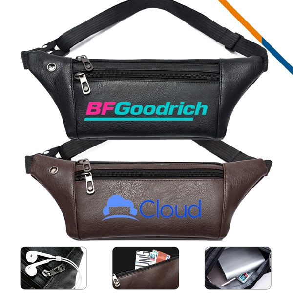 Perrin PU Leather Fanny Pack - Perrin PU Leather Fanny Pack - Image 1 of 4