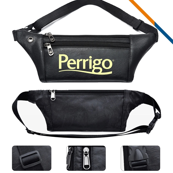 Perrin PU Leather Fanny Pack - Perrin PU Leather Fanny Pack - Image 2 of 4