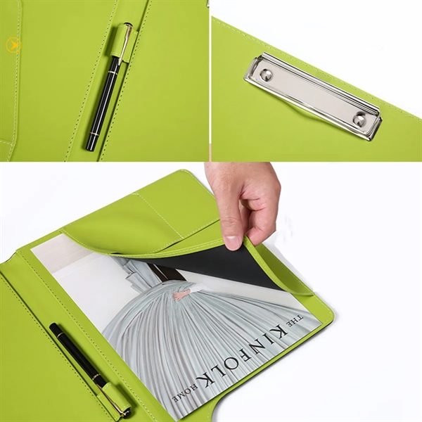 PU leather folder with large pocket and card slot - PU leather folder with large pocket and card slot - Image 1 of 2