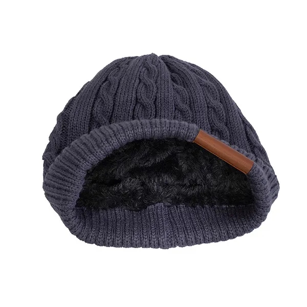 Cable Knit Beanie With Fluffy Soft Lining - Cable Knit Beanie With Fluffy Soft Lining - Image 22 of 22