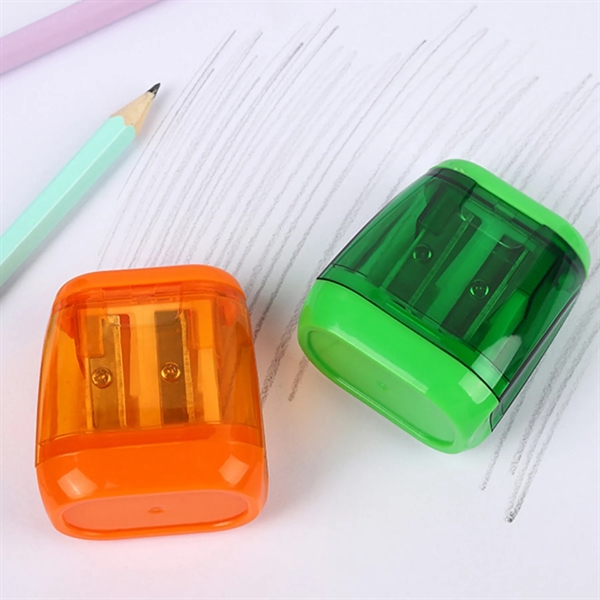 Plastic Double-hole Pencil Sharpener - Plastic Double-hole Pencil Sharpener - Image 2 of 2