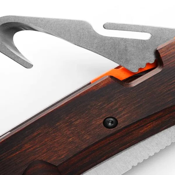 Grizzly Creek Stabilized Wood Knife with Orange Accents - Grizzly Creek Stabilized Wood Knife with Orange Accents - Image 3 of 7