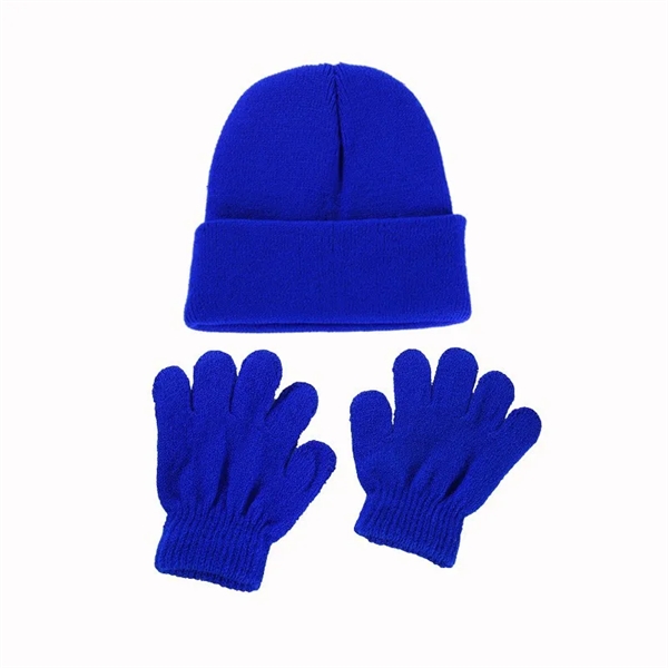 Kids Warm Cuff Beanie and Gloves Set - Kids Warm Cuff Beanie and Gloves Set - Image 6 of 10