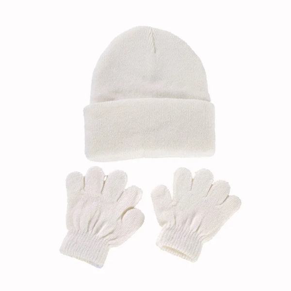 Kids Warm Cuff Beanie and Gloves Set - Kids Warm Cuff Beanie and Gloves Set - Image 7 of 10