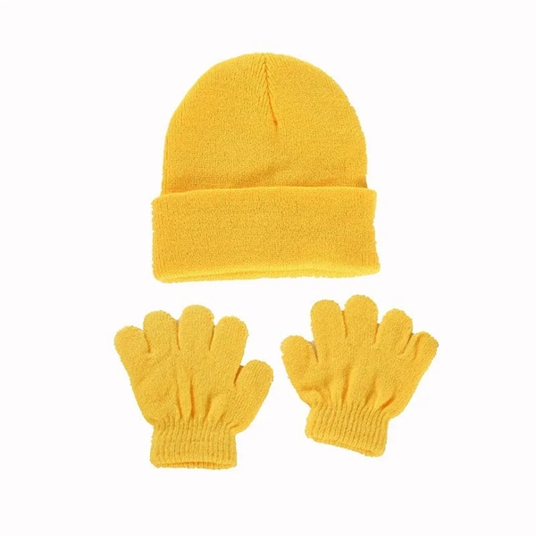 Kids Warm Cuff Beanie and Gloves Set - Kids Warm Cuff Beanie and Gloves Set - Image 8 of 10