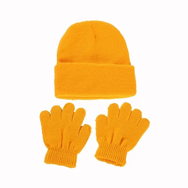 Kids Warm Cuff Beanie and Gloves Set - Kids Warm Cuff Beanie and Gloves Set - Image 9 of 10