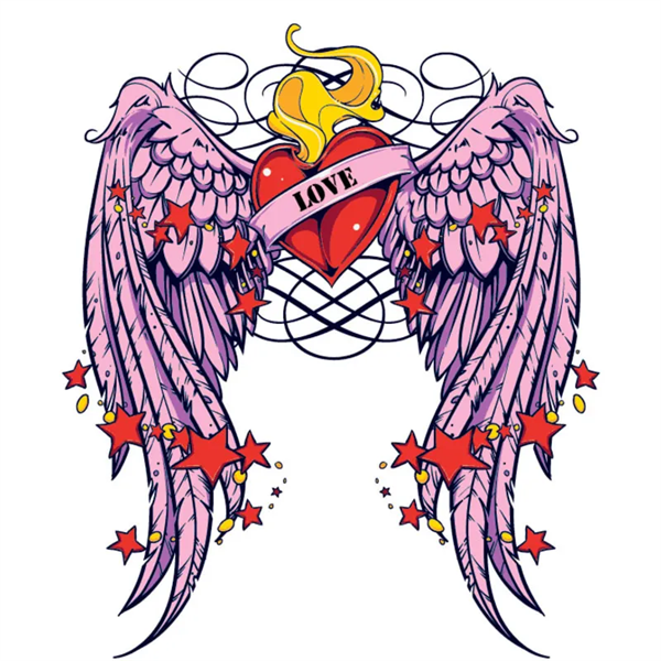 Winged Heart Temporary Tattoo - Winged Heart Temporary Tattoo - Image 0 of 0