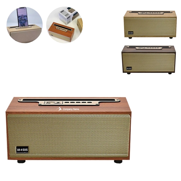 Wooden Retro Bluetooth Speakers - Wooden Retro Bluetooth Speakers - Image 0 of 3