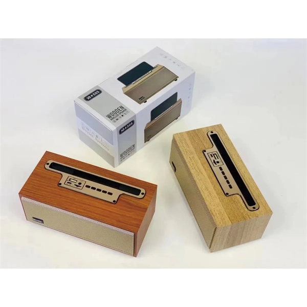 Wooden Retro Bluetooth Speakers - Wooden Retro Bluetooth Speakers - Image 1 of 3