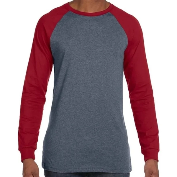 Bella Mens Jersey Long-Sleeve Baseball T-Shirt - Bella Mens Jersey Long-Sleeve Baseball T-Shirt - Image 3 of 11