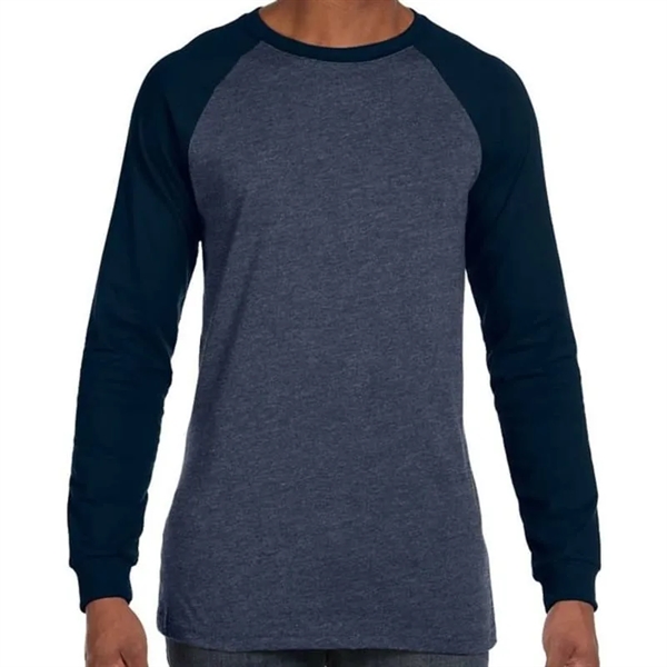 Bella Mens Jersey Long-Sleeve Baseball T-Shirt - Bella Mens Jersey Long-Sleeve Baseball T-Shirt - Image 5 of 11