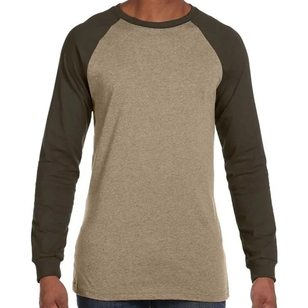 Bella Mens Jersey Long-Sleeve Baseball T-Shirt - Bella Mens Jersey Long-Sleeve Baseball T-Shirt - Image 6 of 11