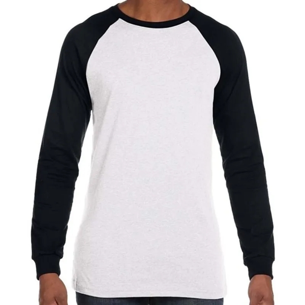 Bella Mens Jersey Long-Sleeve Baseball T-Shirt - Bella Mens Jersey Long-Sleeve Baseball T-Shirt - Image 8 of 11
