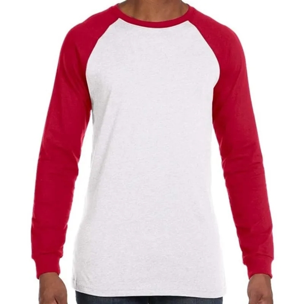 Bella Mens Jersey Long-Sleeve Baseball T-Shirt - Bella Mens Jersey Long-Sleeve Baseball T-Shirt - Image 9 of 11